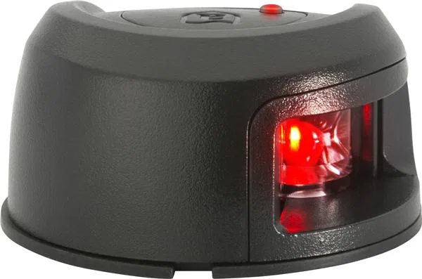 NV2012PBR-7 – ATTWOOD MARI Navigation Light, Side Light Round LED Red Lens Polycarbonate Lens Black Housing Polycarbo...